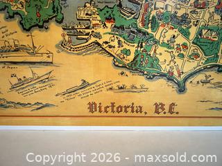 MaxSold Auction: Vintage 1939 Map Poster of Victoria, B.C. - Saanich (British Columbia, Canada) SELLER MANAGED Estate Sale Online Auction - Doncaster Drive