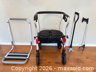 MaxSold Auction:  Walker, Bed rail, Cane, Grabber tool - Saanich (British Columbia, Canada) SELLER MANAGED Estate Sale Online Auction - Doncaster Drive