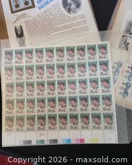 MaxSold Auction: Box Lot of US Postage Stamps — Sheets, Panes, Album Pages 100's OF Stamps  - San Jose (California, USA) PARTNER MANAGED Estate Sale Online Auction - Dunn Ave