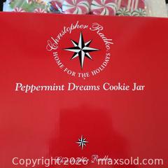 MaxSold Auction: Christopher Radko Peppermint Dreams Cookie Jar, 20th Anniversary - San Jose (California, USA) PARTNER MANAGED Estate Sale Online Auction - Dunn Ave