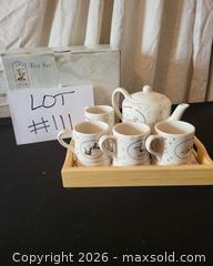 MaxSold Auction: Classic Pooh Tea Set — Teapot & 4 Mugs with Wooden Tray & Box - San Jose (California, USA) PARTNER MANAGED Estate Sale Online Auction - Dunn Ave