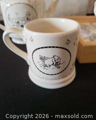 MaxSold Auction: Classic Pooh Tea Set — Teapot & 4 Mugs with Wooden Tray & Box - San Jose (California, USA) PARTNER MANAGED Estate Sale Online Auction - Dunn Ave
