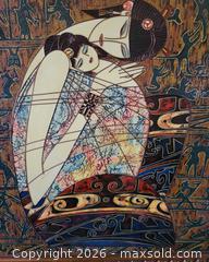 MaxSold Auction: Framed Mixed-Media Asian?Inspired Wall Art, 30" x 30" - San Jose (California, USA) PARTNER MANAGED Estate Sale Online Auction - Dunn Ave