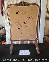MaxSold Auction: French?Style Carved Wood Firescreen with Embroidered Silk Panel - San Jose (California, USA) PARTNER MANAGED Estate Sale Online Auction - Dunn Ave