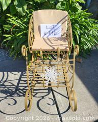 MaxSold Auction: Gold Metal Decorative Holiday Sleigh with Removable Cushion - San Jose (California, USA) PARTNER MANAGED Estate Sale Online Auction - Dunn Ave