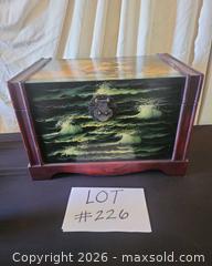 MaxSold Auction: Hand-Painted Nautical Wooden Storage Box with Felt Lining - San Jose (California, USA) PARTNER MANAGED Estate Sale Online Auction - Dunn Ave