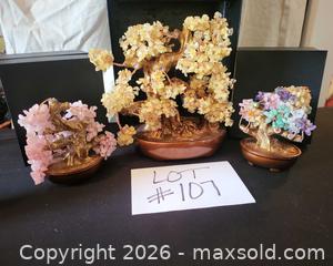 MaxSold Auction: Kalifano Gemstone Chip Bonsai / Fortune Money Tree Set, 3 Pieces - San Jose (California, USA) PARTNER MANAGED Estate Sale Online Auction - Dunn Ave