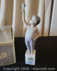 MaxSold Auction: Lladró Boy with Olympic Torch Porcelain Figurine 10 in - San Jose (California, USA) PARTNER MANAGED Estate Sale Online Auction - Dunn Ave