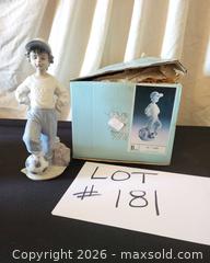 MaxSold Auction: Lladró Niño futbolista Porcelain Figurine No. 7.605 (Boy w/ Soccer Ball) - San Jose (California, USA) PARTNER MANAGED Estate Sale Online Auction - Dunn Ave