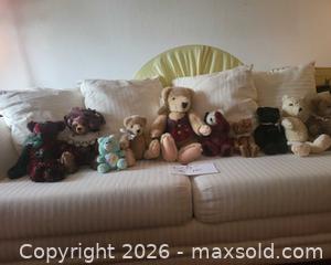 MaxSold Auction: Lot of 10 Assorted Stuffed Teddy Bears Boyd's & others - San Jose (California, USA) PARTNER MANAGED Estate Sale Online Auction - Dunn Ave