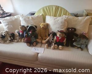 MaxSold Auction: Lot of 10 Collectible Handmade Teddy Bears & Stuffed Animals - San Jose (California, USA) PARTNER MANAGED Estate Sale Online Auction - Dunn Ave