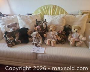 MaxSold Auction: Lot of 10 Collectible Teddy Bears – Bombay & 100th Anniversary - San Jose (California, USA) PARTNER MANAGED Estate Sale Online Auction - Dunn Ave