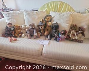 MaxSold Auction: Lot of 10 Plush Teddy Bears, Small to Medium (6"–16") - San Jose (California, USA) PARTNER MANAGED Estate Sale Online Auction - Dunn Ave