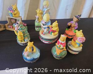 MaxSold Auction: Lot of 11 Winnie the Pooh Porcelain Trinket Boxes & Figurines - San Jose (California, USA) PARTNER MANAGED Estate Sale Online Auction - Dunn Ave