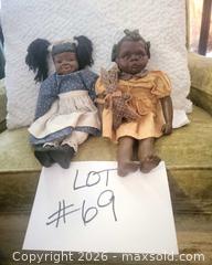 MaxSold Auction: Lot of 2 Vintage 12" Black Bisque/Composition Baby Dolls - San Jose (California, USA) PARTNER MANAGED Estate Sale Online Auction - Dunn Ave