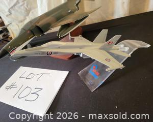 MaxSold Auction: Lot of 3 Desktop Model Airplanes — F-4E, CF-18, Tornado - San Jose (California, USA) PARTNER MANAGED Estate Sale Online Auction - Dunn Ave