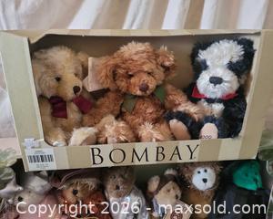 MaxSold Auction: Lot of 9 Collectible Bombay & Boyds Mini Stuffed Bears - San Jose (California, USA) PARTNER MANAGED Estate Sale Online Auction - Dunn Ave