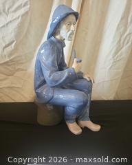 MaxSold Auction: NAO Lladro Porcelain Seated Fisherman Figurine, 17" Tall - San Jose (California, USA) PARTNER MANAGED Estate Sale Online Auction - Dunn Ave