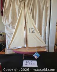 MaxSold Auction: Nordstrom Decorative Wooden Model Sailboat (Tabletop) - San Jose (California, USA) PARTNER MANAGED Estate Sale Online Auction - Dunn Ave