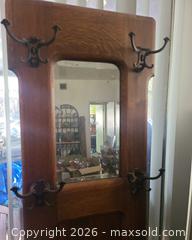 MaxSold Auction: Oak Arts & Crafts / Mission Hall Tree with Mirror & Storage - San Jose (California, USA) PARTNER MANAGED Estate Sale Online Auction - Dunn Ave