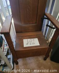 MaxSold Auction: Oak Arts & Crafts / Mission Hall Tree with Mirror & Storage - San Jose (California, USA) PARTNER MANAGED Estate Sale Online Auction - Dunn Ave