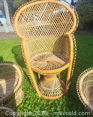 MaxSold Auction: Peacock-Style Rattan Doll/Child Chairs, Set of 5 - San Jose (California, USA) PARTNER MANAGED Estate Sale Online Auction - Dunn Ave