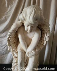 MaxSold Auction: Plaster Cherub Statue, 27 in, Antique White Finish - San Jose (California, USA) PARTNER MANAGED Estate Sale Online Auction - Dunn Ave