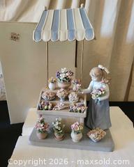MaxSold Auction: Porcelain Girl at Flower Stand Figurine with Original Box - San Jose (California, USA) PARTNER MANAGED Estate Sale Online Auction - Dunn Ave