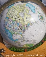 MaxSold Auction: Replogle World Classic 16 in Globe with Wood Rings & Brass-Tone Stand - San Jose (California, USA) PARTNER MANAGED Estate Sale Online Auction - Dunn Ave