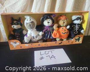 MaxSold Auction: Set of 5 Halloween Plush Teddy Bears in Original Box - San Jose (California, USA) PARTNER MANAGED Estate Sale Online Auction - Dunn Ave