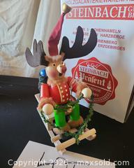 MaxSold Auction: Steinbach S 768 - TM14 "Rudolph on Sleigh" Wooden Christmas Figure - San Jose (California, USA) PARTNER MANAGED Estate Sale Online Auction - Dunn Ave