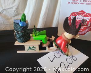 MaxSold Auction: Steinbach S 768 - TM14 "Rudolph on Sleigh" Wooden Christmas Figure - San Jose (California, USA) PARTNER MANAGED Estate Sale Online Auction - Dunn Ave