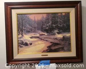 MaxSold Auction: Thomas Kinkade "Winter's End" Framed Wall Art Print - San Jose (California, USA) PARTNER MANAGED Estate Sale Online Auction - Dunn Ave