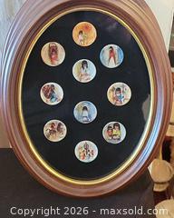 MaxSold Auction: Two Framed Button/Medallion Displays with 3 Figurines Goebel - San Jose (California, USA) PARTNER MANAGED Estate Sale Online Auction - Dunn Ave