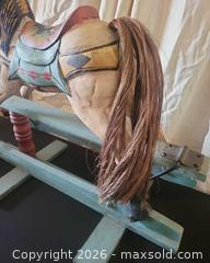 MaxSold Auction: Vintage Carousel-Style Rocking Horse on Slat Base - San Jose (California, USA) PARTNER MANAGED Estate Sale Online Auction - Dunn Ave