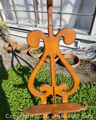 MaxSold Auction: Vintage Lyre-Style Solid Wood Sheet Music Stand / Easel - San Jose (California, USA) PARTNER MANAGED Estate Sale Online Auction - Dunn Ave