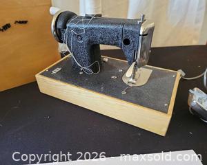 MaxSold Auction: Vintage Sew Mistress Portable Toy Sewing Machine with Case - San Jose (California, USA) PARTNER MANAGED Estate Sale Online Auction - Dunn Ave