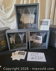 MaxSold Auction: Waterford Millennium Collection Cut Crystal Toasting Flutes — 3 Pairs - San Jose (California, USA) PARTNER MANAGED Estate Sale Online Auction - Dunn Ave