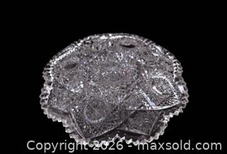 MaxSold Auction: American Brilliant Cut Glass Decorative Low Bowl - Cumming (Georgia, USA) SELLER MANAGED Estate Sale Online Auction -  James Burgess Road (Storage)