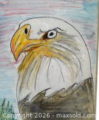 MaxSold Auction: Authentic Framed Color Pencil Sketch American Bald Eagle K. Weiss 2013 - Cumming (Georgia, USA) SELLER MANAGED Estate Sale Online Auction -  James Burgess Road (Storage)