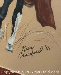 MaxSold Auction: Framed 1991 Indigenous American Man On Horse Oil Pastel On Paper Kim Crawford - Cumming (Georgia, USA) SELLER MANAGED Estate Sale Online Auction -  James Burgess Road (Storage)