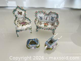 MaxSold Auction: Elaborate ceramic garden benches and baskets - Vallejo (California, USA) SELLER MANAGED Estate Sale Online Auction - Georgia Street