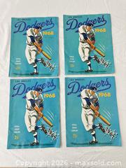MaxSold Auction: Lot of 4 vintage 1968 Dodgers scorecards - Vallejo (California, USA) SELLER MANAGED Estate Sale Online Auction - Georgia Street