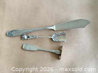 MaxSold Auction: Lot of sterling silver tableware, 80.5 g - Vallejo (California, USA) SELLER MANAGED Estate Sale Online Auction - Georgia Street