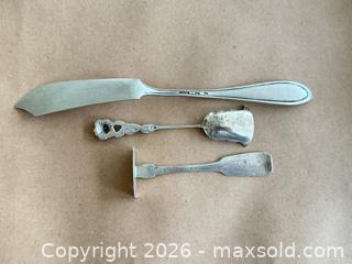 MaxSold Auction: Lot of sterling silver tableware, 80.5 g - Vallejo (California, USA) SELLER MANAGED Estate Sale Online Auction - Georgia Street