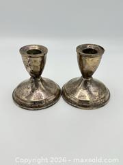 MaxSold Auction: Pair of Weighted Sterling silver candleholders - Vallejo (California, USA) SELLER MANAGED Estate Sale Online Auction - Georgia Street