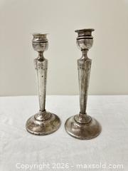 MaxSold Auction: Pair of weighted sterling silver candlesticks - Vallejo (California, USA) SELLER MANAGED Estate Sale Online Auction - Georgia Street
