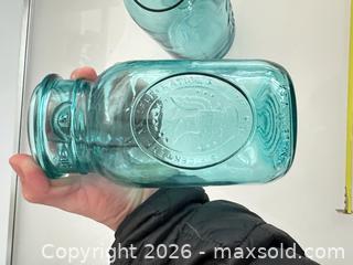 MaxSold Auction: Three aqua vintage glass Ball jars - Vallejo (California, USA) SELLER MANAGED Estate Sale Online Auction - Georgia Street