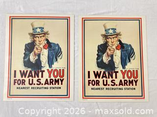 MaxSold Auction: Two vintage 1985 US Army recruitment posters - Vallejo (California, USA) SELLER MANAGED Estate Sale Online Auction - Georgia Street