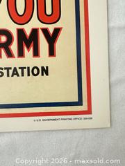 MaxSold Auction: Two vintage 1985 US Army recruitment posters - Vallejo (California, USA) SELLER MANAGED Estate Sale Online Auction - Georgia Street